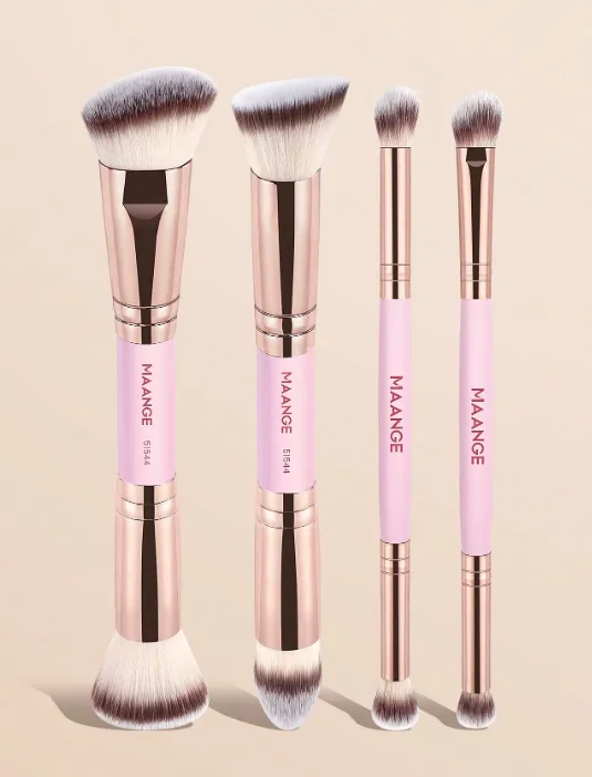 Maange 4 pinceaux de maquillage à double extrémité