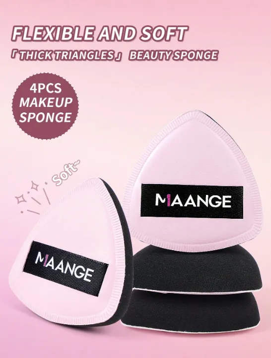 MAANGE 4 pièces Éponges de maquillage triangulaires