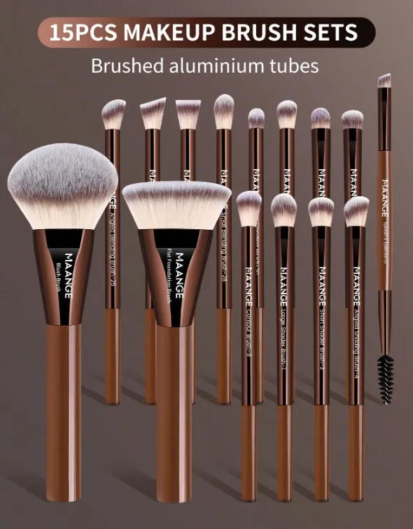 MAANGE Ensemble de pinceaux professionnels 15 Pcs