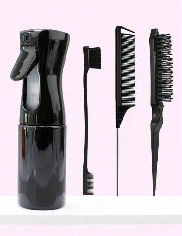 4 Pièces outil cheuveux (Marron)