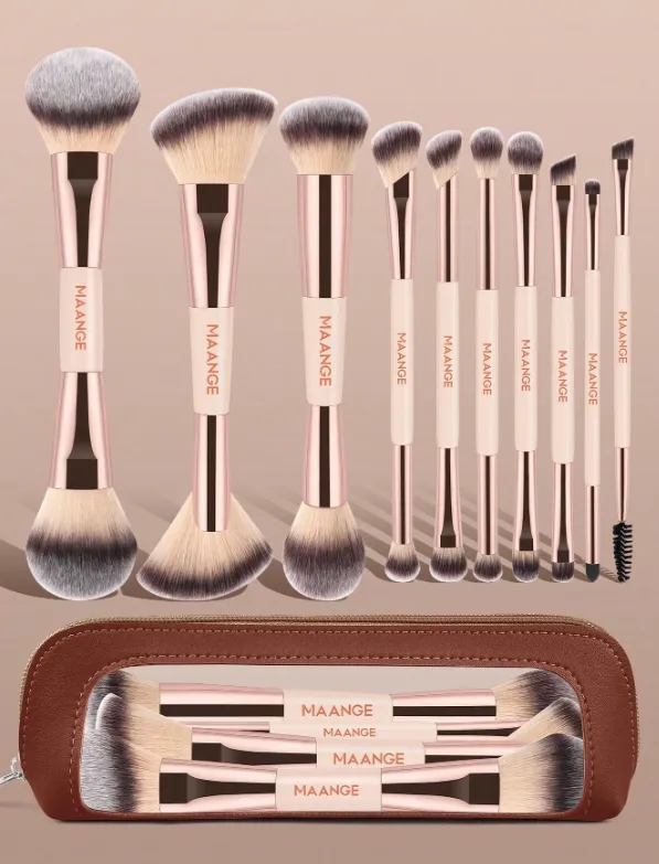 MAANGE 10 pièces de pinceaux professionnels à double extrémité